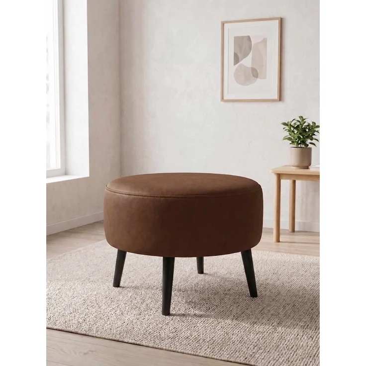 Hanah Home 'Az-Ovl-02-Syh - Brown' Pouffe, Braun, 60 x 42 x 60 cm – Bild 1
