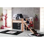 Spielbett Eliyas mit Rutsche und Textilset Vorhang, 1-er Tunnel und Tasche