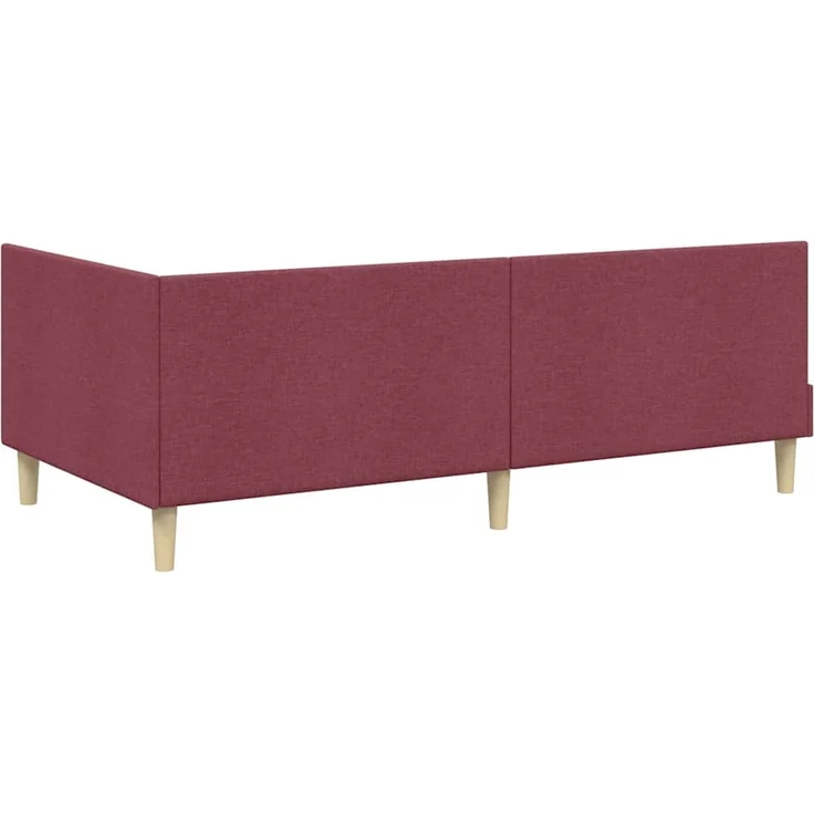 vidaXL Eckbettgestell mit Matratze 2 stk. Weinrot 100 x 200 cm Stoff 3393752 – Bild 9