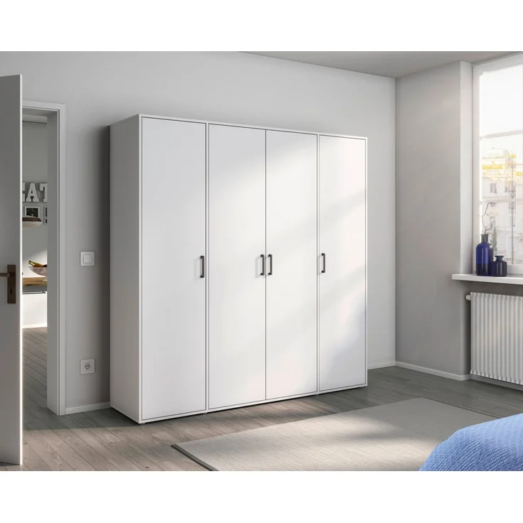 Rauch Möbel 'Voyager' Kleiderschrank, Holz, Weiß, Zubehör Classic, Breite 187 cm | ohne Schubladen – Bild 2