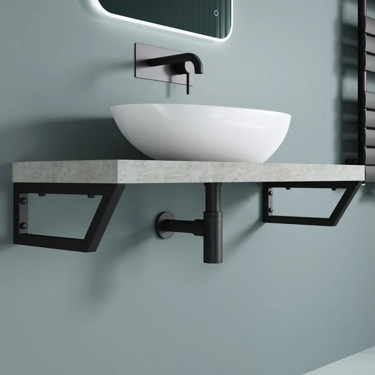 doporro Wandregalhalter rostfreie Edelstahl Wandkonsole Wandhalter Regalträger Regalhalter, 2-tlg. – Bild 5