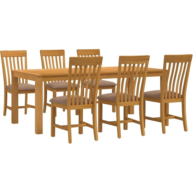 vidaXL Essgruppe RIJSWIJK 7 stk. Grau 200 x 100 x 75 cm 3430392 – Bild 2