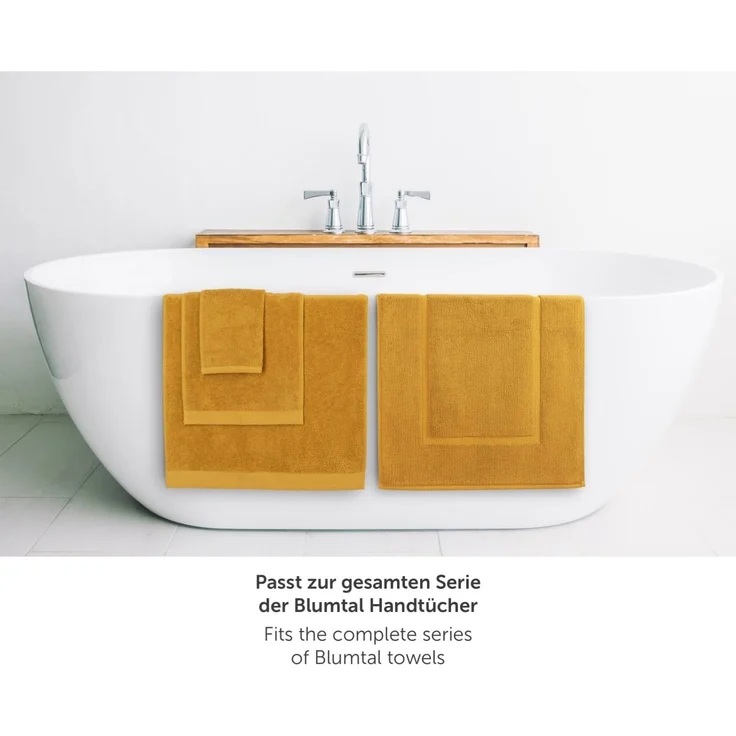Blumtal Badematte Premium Frottier, schnell trocknend, strapazierfähig, Baumwolle, Rechteckig, 2. St, waschbarer Badvorleger 50x80 cm, saugstark & weich – Bild 6