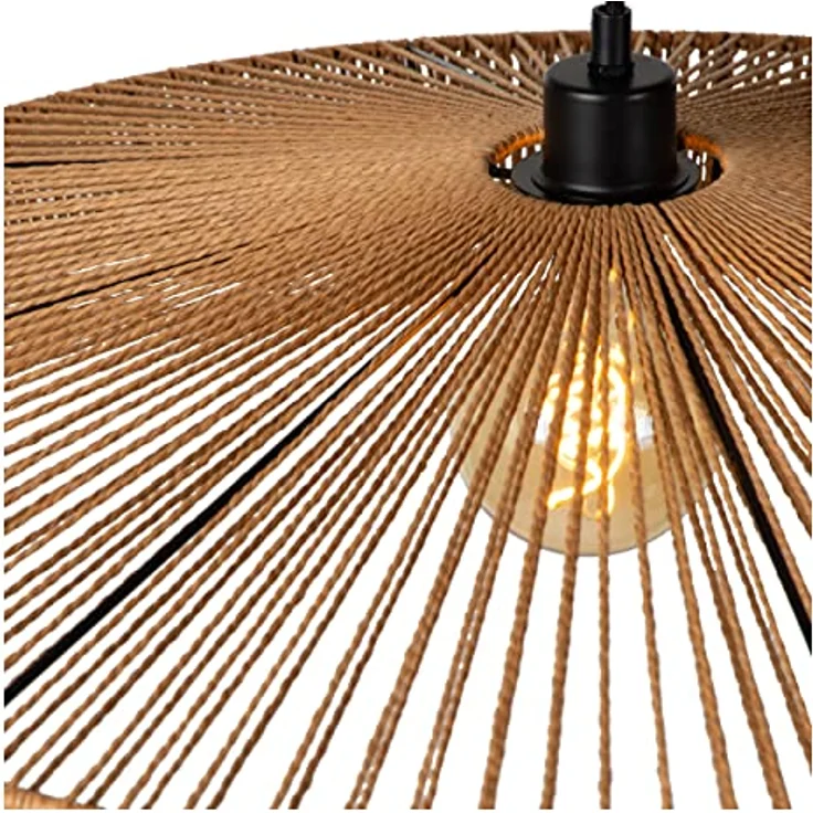 LUCIDE YUNKAI Pendelleuchte, Ø 50 cm, 1xE27, höhenverstellbar, aus Papier, dimmbar, Natürlich – Bild 5