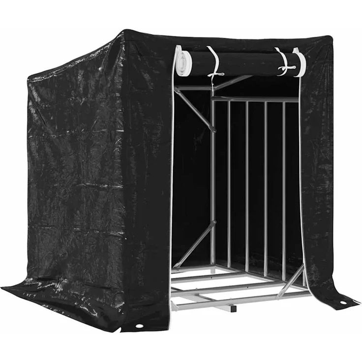 vidaXL Brennholzregal mit Regenschutz 100,5x100,5x110,5 cm 4104939 – Bild 2