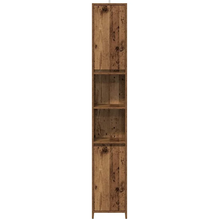 vidaXL Badschrank Altholz-Optik 30x30x183,5 cm Holzwerkstoff 856064 – Bild 3