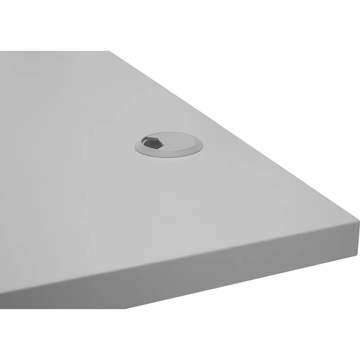 Schreibtisch Pronto, Holzwerkstoff, Kunststoff, Stahl, Silber, Grau – Bild 7