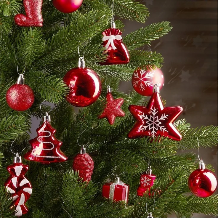 BRUBAKER Weihnachtsbaumkugel 77-teiliges Weihnachtskugel-Set, Christbaumschmuck aus Kunststoff, Weihnachtsdekoration Baumkugeln – Bild 3
