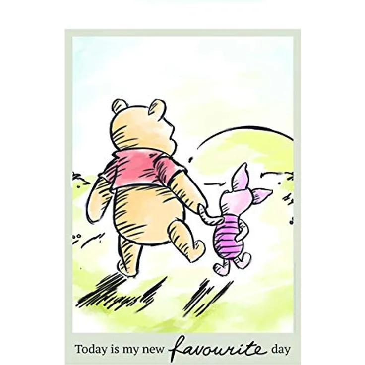 Komar Disney Wandbild Winnie Pooh Today, Kunstdruck für Kinderzimmer und Babyzimmer, 30x40cm, Bunt, ohne Rahmen, Premium-Poster Fotopapier