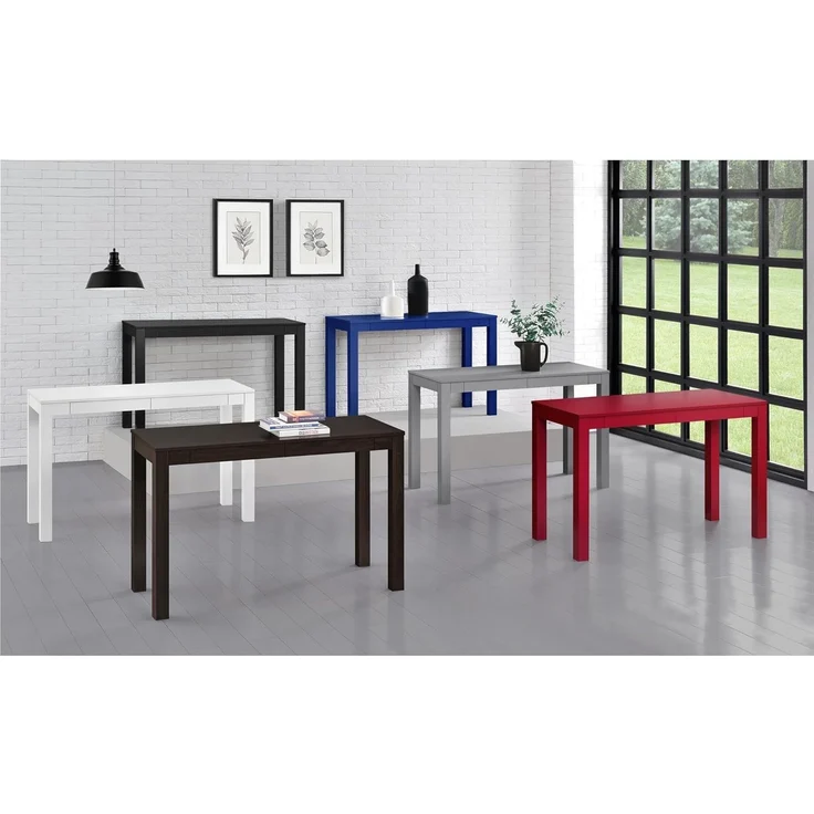 Ameriwood Large Parsons Schreibtisch mit 2 Schubladen, weiß – Bild 9