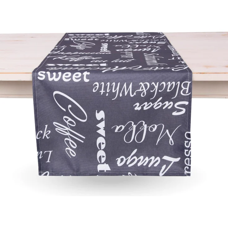 Tischdecke Sommer mit brillantem Druck ( Tischläufer 160x40cm ) "Coffee" Frühling Tischdekoration für den Esstisch - ÖKO Tex Standard 100 - Unterlage – Bild 6