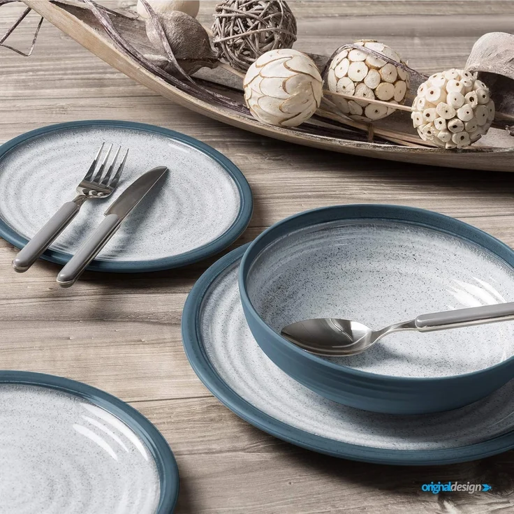 BRUNNER Geschirr-Set BRUNNER Campinggeschirr Set TUSCANY (8, 12, 16, 36-Teile) Rutschfest (16-tlg) – Bild 6