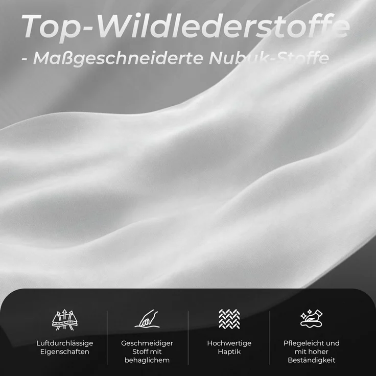 Dowinx Gaming-Stuhl Atmungsaktiver und Ergonomischer Bürostuhl aus Mikrofaser-Velours (Packung), Mikrofaser-Velours, Ausziehbarer Fußstütze, Armlehnen Verstellbar – Bild 2