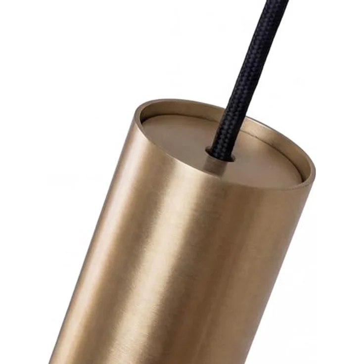 Licht-Erlebnisse Pendelleuchte Messing Zylinder 3-flammig D:20cm GU35 wechselbar, Hängelampe für Esszimmer und Küche, Höhe 40cm, Breite 62cm – Bild 5