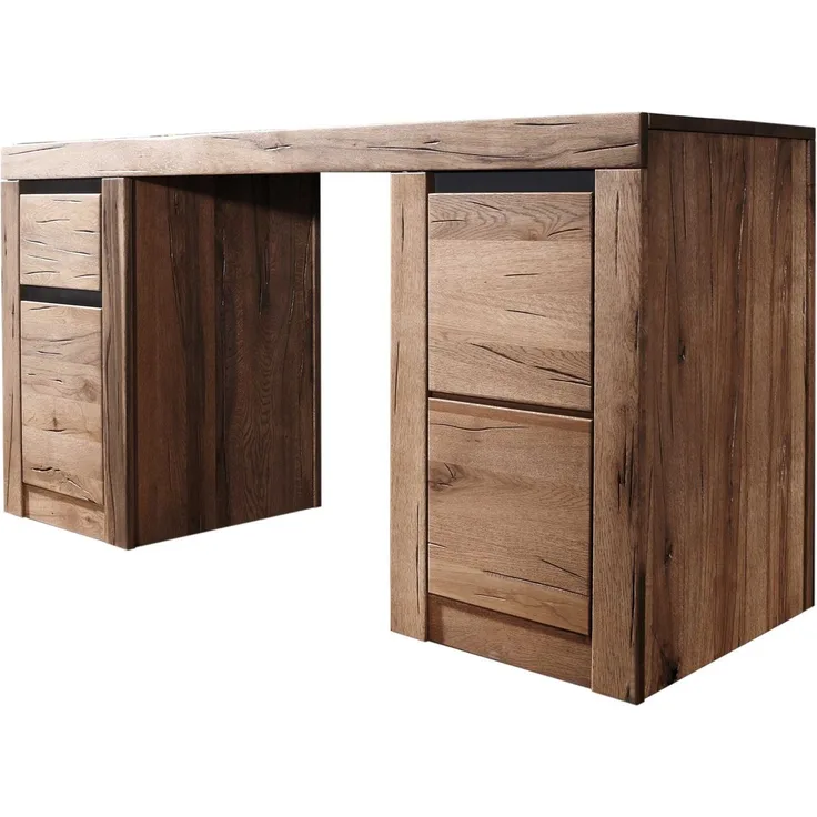 Schreibtisch Wild-/Zerreiche 150x50x75 tabacco brown geölt MONTREUX #319
