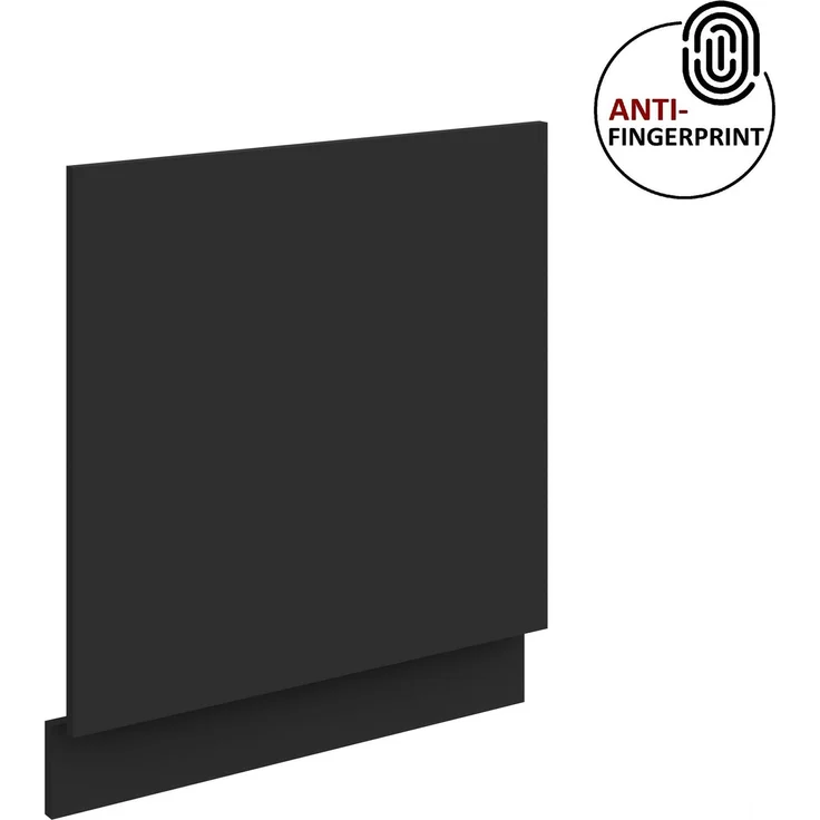 Frontblende für integrierten Geschirrspüler 60 cm ARIA Schwarz ultra matt + Schwarz matt, hochwertige Fronten mit Anti Fingerprint Beschichtung Küchenzeile Küchenblock – Bild 4