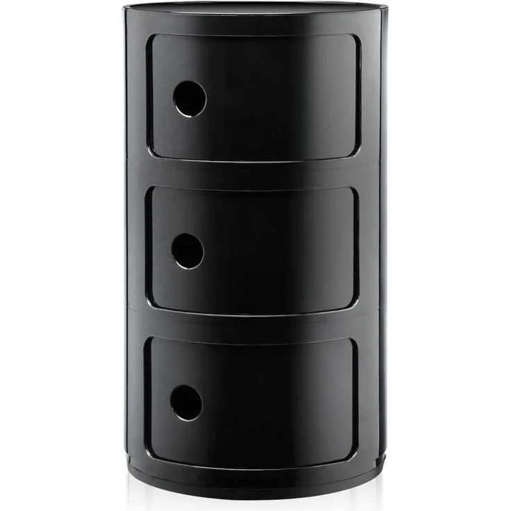 Kartell Container Componibili mit drei Fächern Schwarz – Bild 1