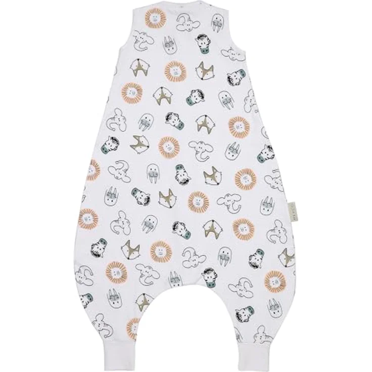 Meyco Sommer-Schlafsack mit Beinen / Schlafoverall Jumper - Animal - TOG 0,5, Gr. 92 aus 100% Baumwolle, maschinenwaschbar bis 40°C – Bild 2