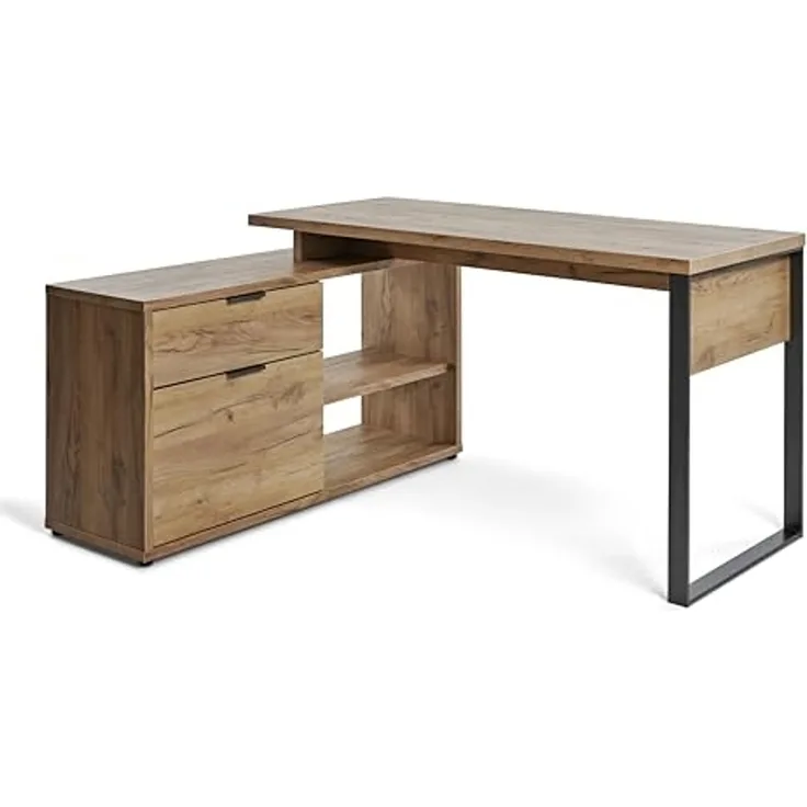 Jahnke Loop C 150 E Kerneiche/Anthrazit Schreibtisch, Engineered Wood, core Oak/Anthracite, One Size