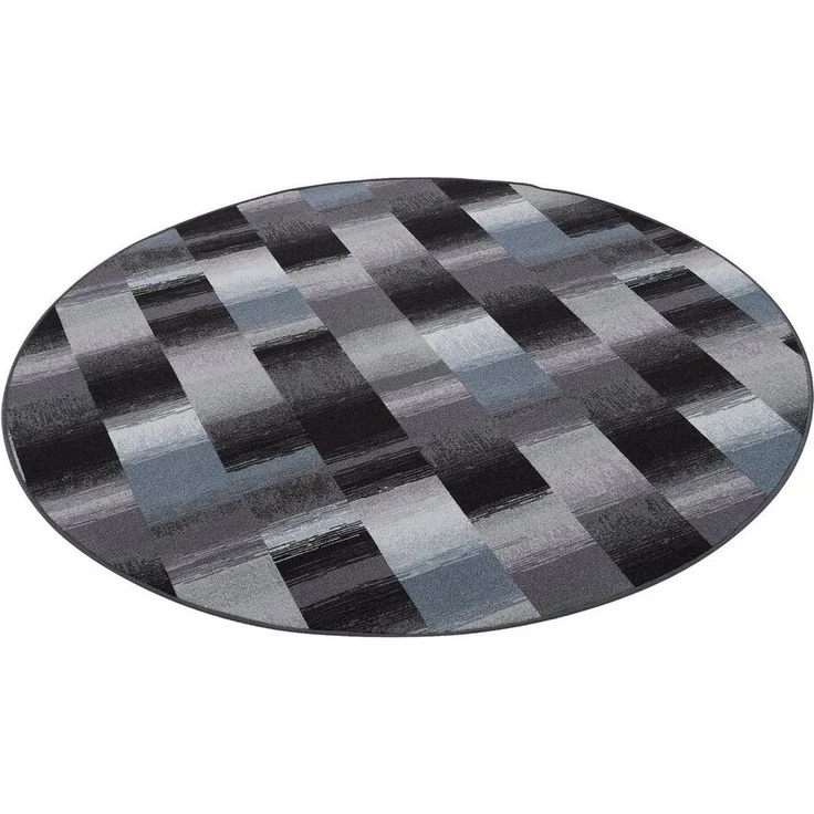 Snapstyle Designteppich Designer Velour Teppich Mystic Karo Rund, Rund, Höhe: 6 mm – Bild 3