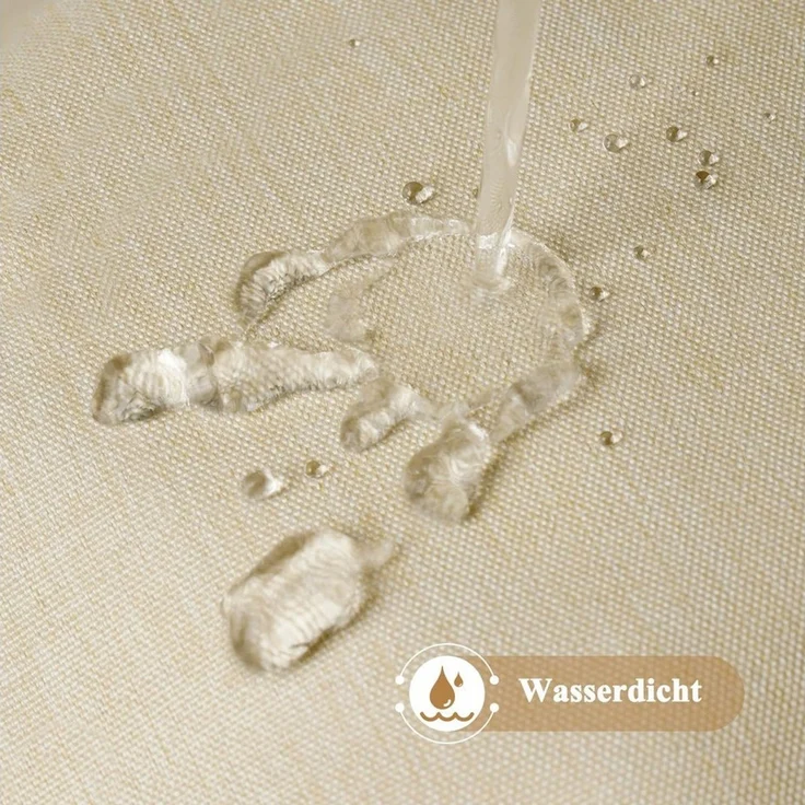 Diwzbyn Duschvorhang Leinenstruktur-Duschvorhang, schimmelresistenter und wasserdichter Breite 150 cm, verdickter Duschvorhang, ideal für Badewanne und Duschkabine – Bild 3
