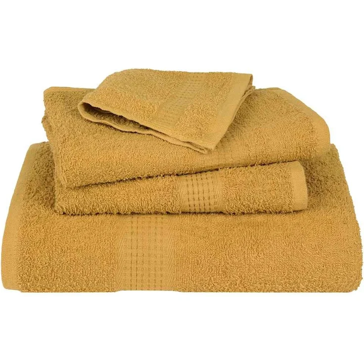vidaXL Gästetücher FROGN 4 Stk. Gold 30x50 cm 360 g/m² 136804 – Bild 4