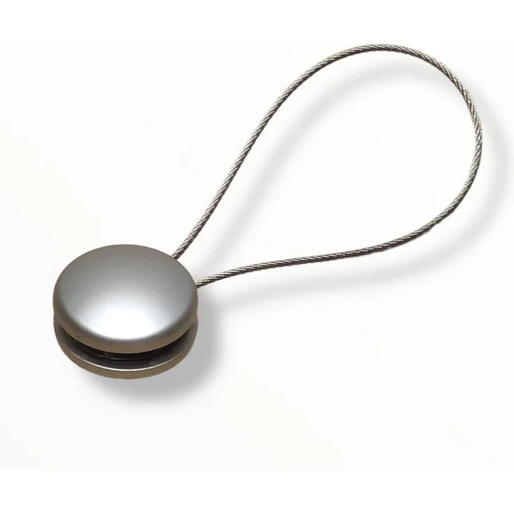 nodeko Magnethalter für Gardinen Raffhalter mit Magnet Ø 28 mm, mit Drahtschlaufe, Vorhänge und Gardinen, Gardinenmagnet – Bild 2