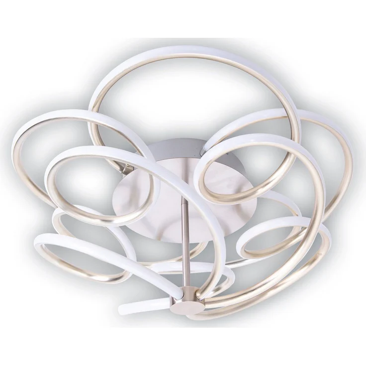 näve LED Deckenleuchte Rizado, Dimmfunktion, LED fest integriert, Warmweiß, Effizienzklasse: F, 3-Stufen dimmbar per Wandschalter, satin-nickel – Bild 2