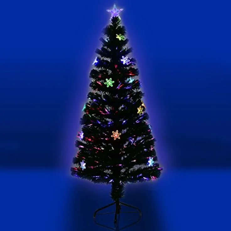 COSTWAY Künstlicher Weihnachtsbaum, mit 170 PVC Nadeln, 24 LEDs, Sternspitze – Bild 14