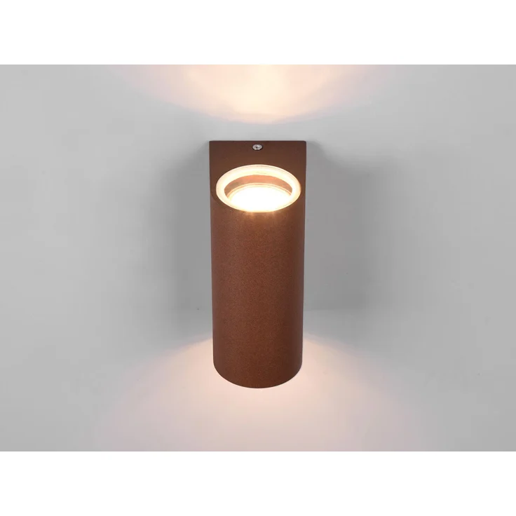 Runde Außenwandleuchte ROYA Up and Down Rost-Optik, Höhe 15cm – Bild 5