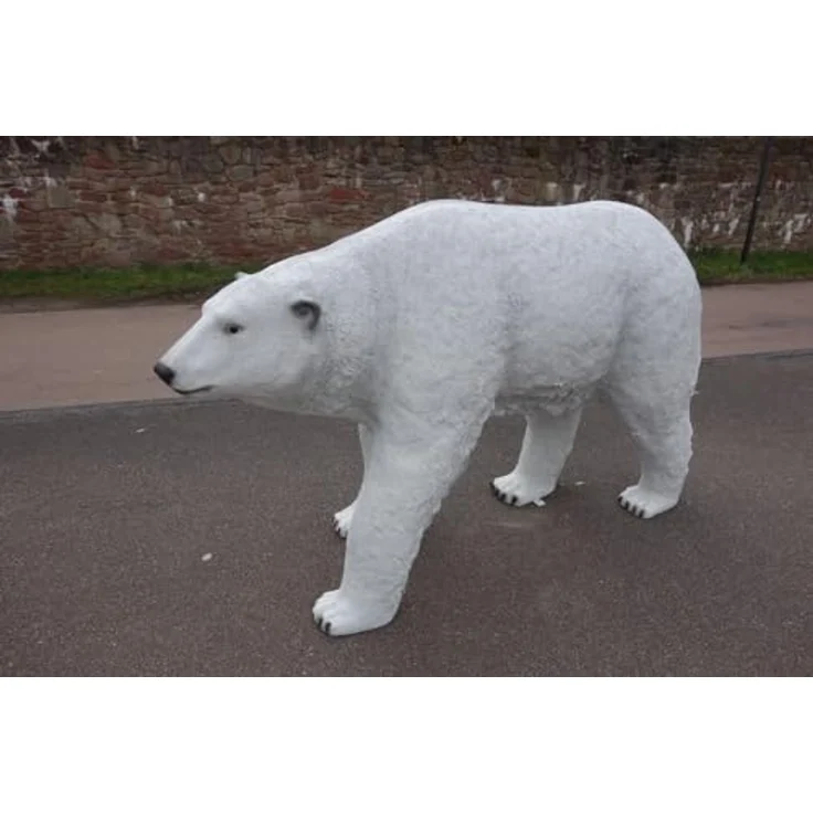 XXL Eisbär lebensgross Gartendeko 190x120x65~Garten Deko Figur WOW! – Bild 2