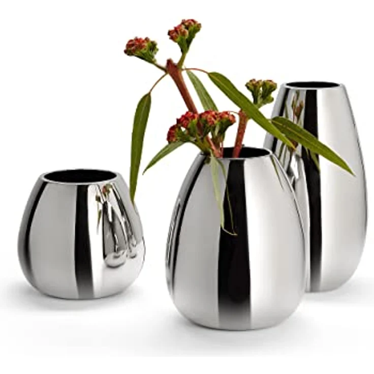 PHILIPPI Anais Vase, hochwertige Aluminiumvase in S, stabiler Fuß, ideal für große Blumenbouquets – Bild 2