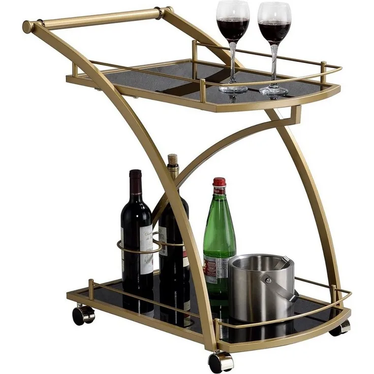 IDIMEX Servierwagen EVO, Servierwagen Beistellwagen Teewagen Minibar Servicewagen schwarz und g