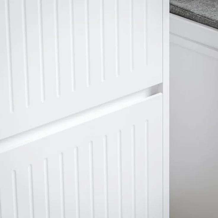 SoBuy Schuhschrank, Weiß, Holzwerkstoff, 2 Klappfächer, Schublade, 61x100x26 cm – Bild 8