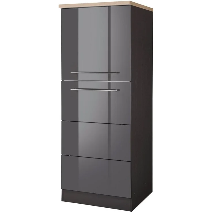 KOCHSTATION Seitenschrank KS-Wien Breite 60 cm, Höhe 165 cm, Türanschlag wechselbar – Bild 1