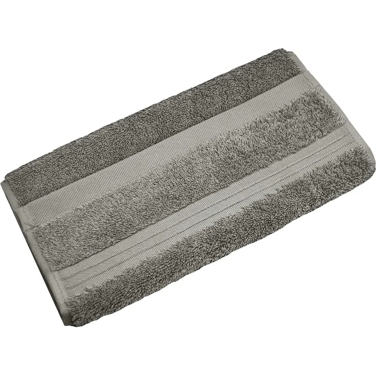 Lashuma Gästehandtücher Linz, Frottee (4-St), Flauschige Gästetücher grau 30x50 cm – Bild 1