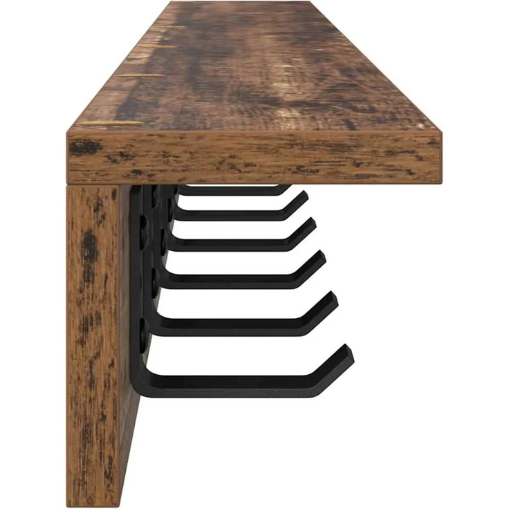 vidaXL Wandmontierter nachttisch Altholz 100 x 10,5 x 10,5 cm 874377 – Bild 6