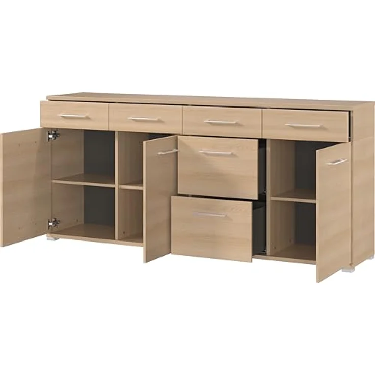 Germania Sideboard 3779-653 GW-Predore, in Lindberg-Eiche, mit DREI Türen und sechs Schubkästen,192 x 87 x 40 cm (BxHxT) – Bild 5