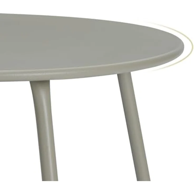 eSituro Beistelltisch rund, Balkontisch Gartentisch, Kaffeetisch Couchtisch Sofatisch Wohnzimmertisch, Kleiner Tisch für Wohnzimmer Balkon Terrasse Garten, aus Metall, φ45xH45 cm, Grau – Bild 6