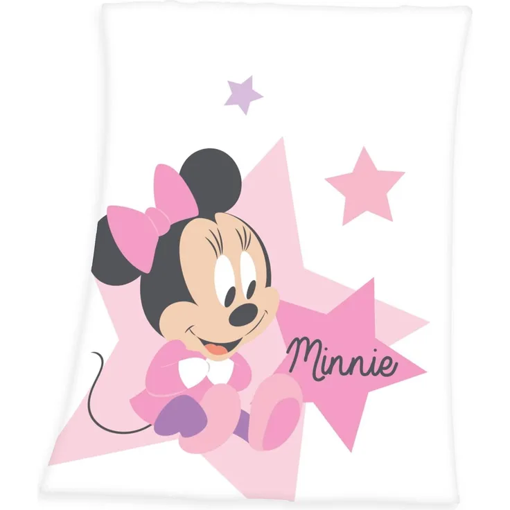 Disney Babydecke Minnie Mouse Flauschdecke Kuscheldecke Krabbel Decke Tagesdecke