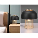 Trio Leuchten Tischleuchte Punch 1xE27, schwarz, gold