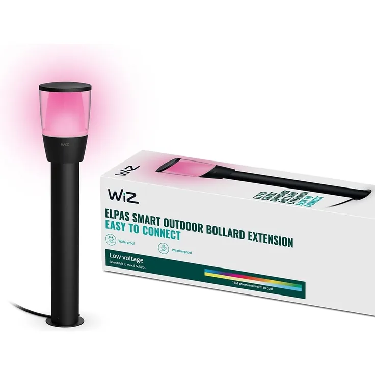 WiZ Elpas Sockel Erweit. B Tunable White&Color 300lm Schwarz/