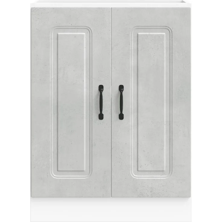 vidaXL Spülenunterschrank Kalmar Betongrau 60x46x81,5 cm Holzwerkstoff 853441 – Bild 3