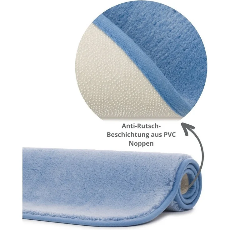 liebling Badematte Badteppich Santos, rutschhemmend beschichtet, schnell trocknend, Polyester, mit Ausschnitt, starke Saugfähigkeit, formstabil, in vielen Farben und Größen – Bild 3