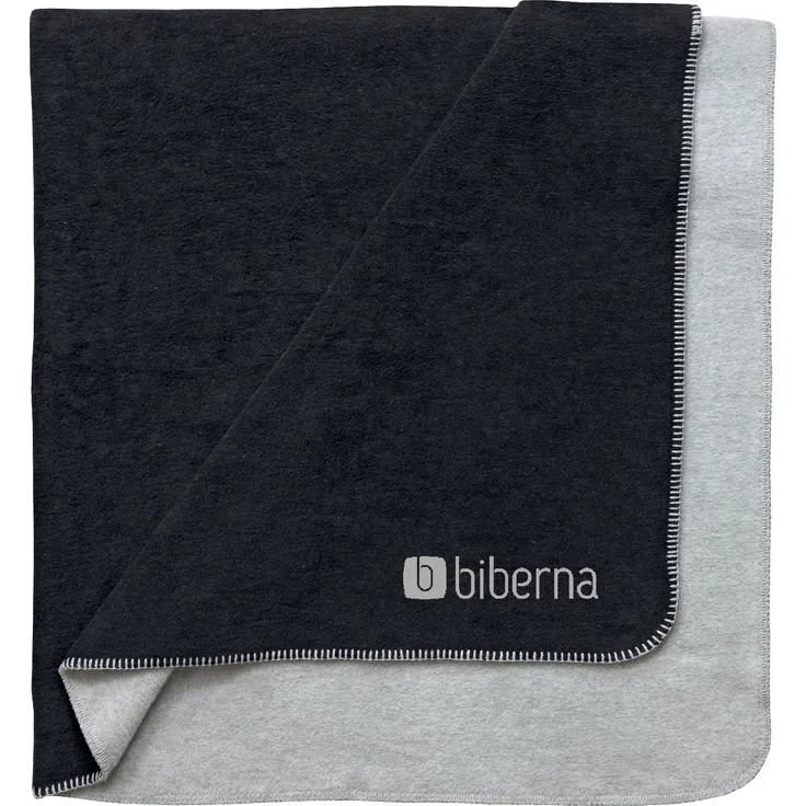biberna Doubleface Wohndecke, schwarz, 1 x 150 x 200 cm