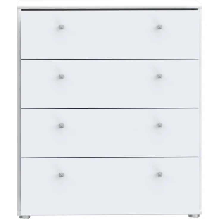 Kommode >Tembi< in Weiß - 73.7x85.5x34.8cm (BxHxT) – Bild 4