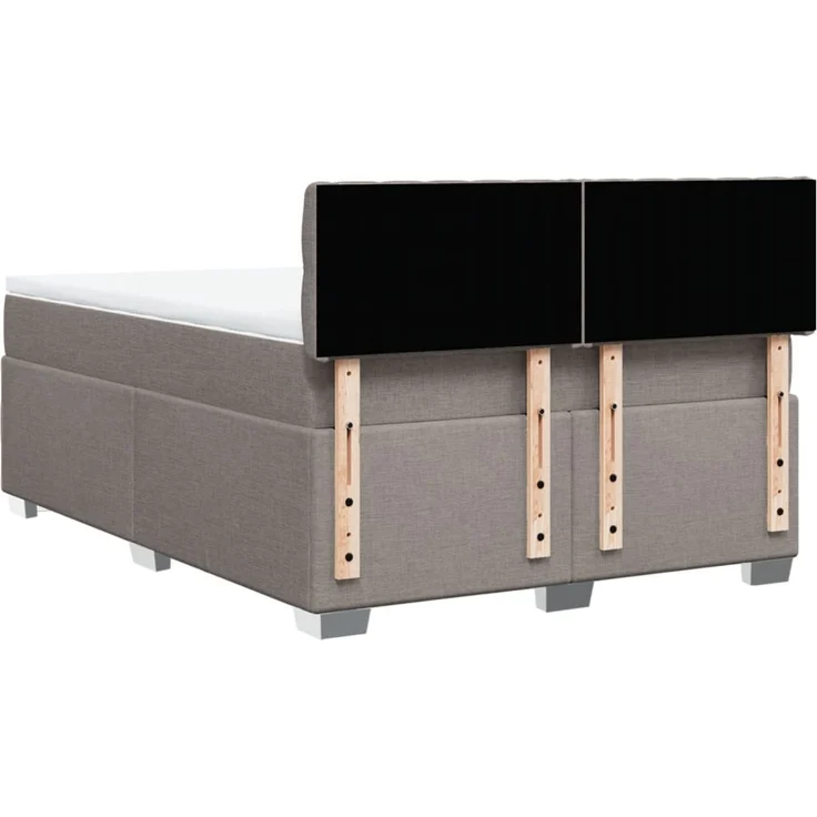 vidaXL Boxspringbett mit Matratze Taupe 140x200 cm Stoff 3285922 – Bild 10