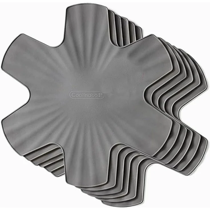 Coolinato Pfannenschoner Pfannenschutz aus Silikon, 6er-Set, 6-tlg, hitzebeständiger Küchenhelfer, Ø 35cm – Bild 8