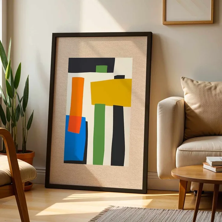 Wallity 'SC11366_70100' Dekoratives gerahmtes Leinwandgemälde, Mehrfarbig, 104 x 74 cm