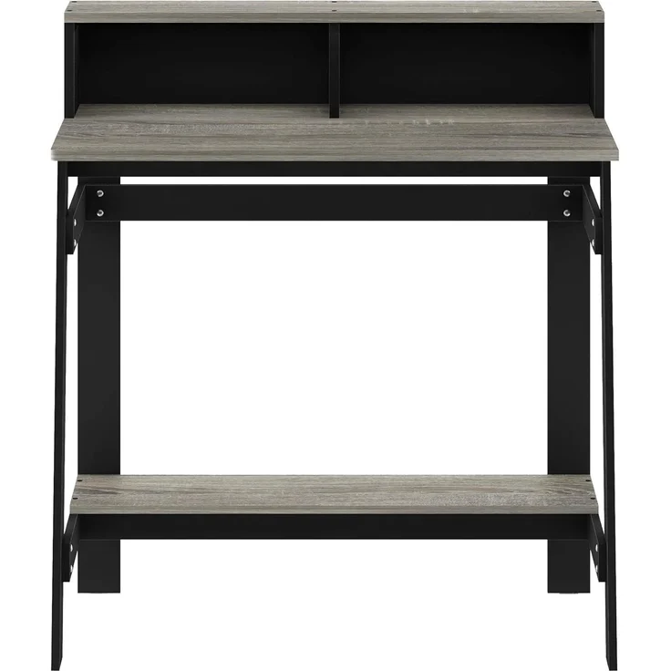 Furinno Schreibtisch, Holz, Schwarz/Eichengrau, 48. 51x48. 51x90. 17 cm – Bild 6